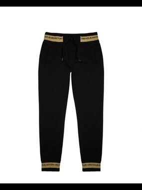Versace Gold Logo Trim Joggers